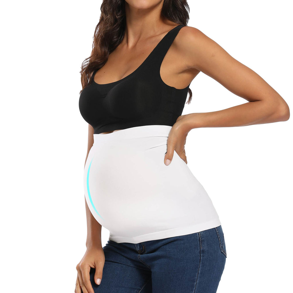2-Pack Seamless Maternity Belly Bands With Pants Extender – Glamix Maternity