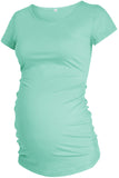 2-Pack Short Sleeve T-Shirt Ruched Maternity Tops