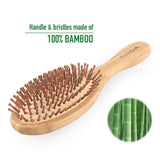 Natural Oval Bamboo Paddle Hair Brush - Glamix Maternity