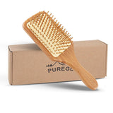 Natural Bamboo Bristle Hair Brush Square Large