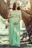 A-line Backless Lace Maxi Maternity Dress Baby Shower Gown