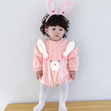 [3M-24M] Adorable Bunny Shaped One Piece Thickened Romper