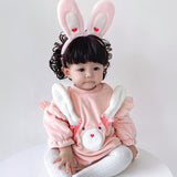 [3M-24M] Adorable Bunny Shaped One Piece Thickened Romper