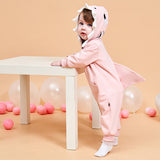 [3M-24M] Baby Cartoon Shark Sports One-Piece Hoodie Romper