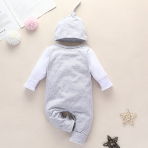 [6M-3Y] 2pcs Baby Cute Elephant Printed Long-Sleeve Romper