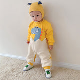 [3M-24M] Baby Cute Little Dinosaur Thick Stitching Romper