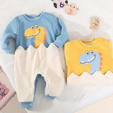 [3M-24M] Baby Cute Little Dinosaur Thick Stitching Romper