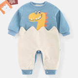 [3M-24M] Baby Cute Little Dinosaur Thick Stitching Romper