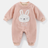 [3M-24M] Baby Furry Bunny Pattern Long Sleeves Warm Romper - Glamix Maternity