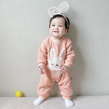 [3M-24M] Baby Furry Bunny Pattern Long Sleeves Warm Romper - Glamix Maternity