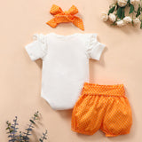 [3M-3Y] 3pcs Baby Heart-shaped dot decoration Romper Suit