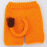 [0M-3M] Baby Photo Cute Little Orange Lion Knit Suit