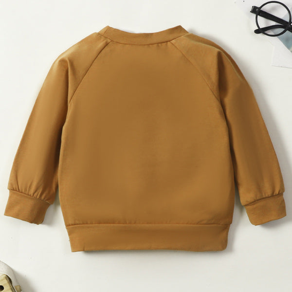 [6M-4Y] Baby Simple Solid Color Long-Sleeved Top