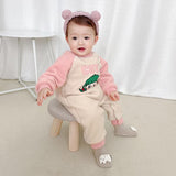 [3M-24M] Baby Thick Cartoon Pattern Long Sleeves Warm Romper