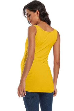 Basic Ruched Maternity Tank Top