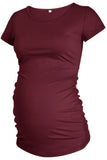 3-Pack Basic T-Shirt Ruched Maternity Tops