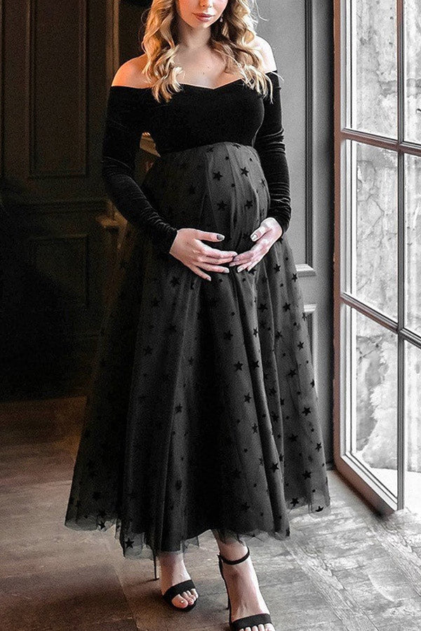 maternity black dress Beyond Yoga Spacedye Icon Designed with a flattering crossover neckline and full Angel Maternity Sophia Maternity Belt