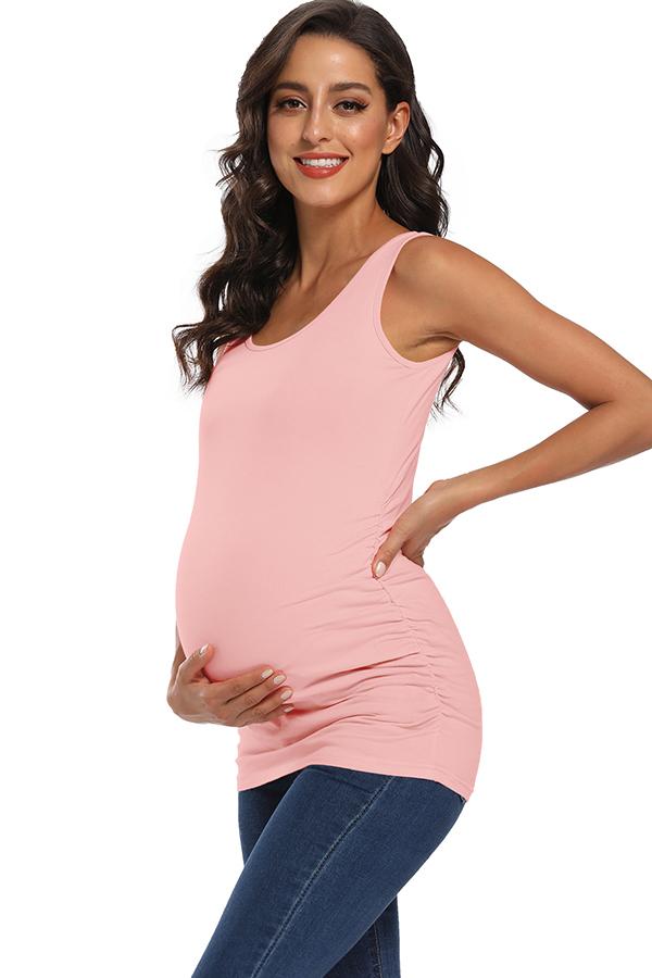 Casual Solid Maternity Tank Top