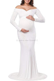 Chic Off-the-shoulder Mermaid Maternity Photoshoot Dress