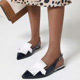 Closed-toe Tassel Flats Pointed Toe Maternity Sandals