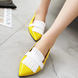 Closed-toe Tassel Flats Pointed Toe Maternity Sandals