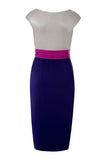 Colorblock Sleeveless Front Tie Maternity Dress