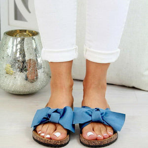 Comfort Flats Bowknot Decor Pregnancy Slippers