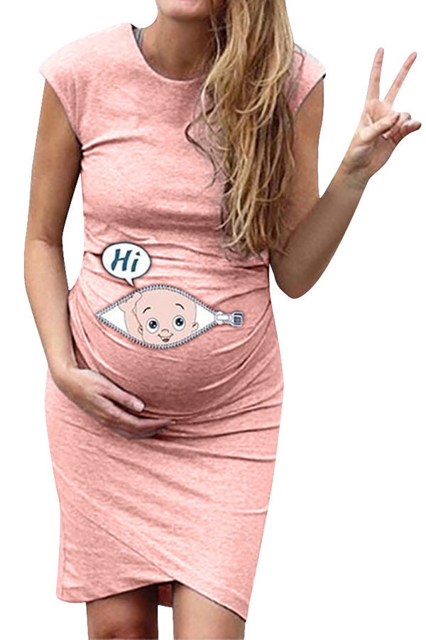 Comfortable Cartoon Cotton Fashion Maternity Dress Comfortable Cartoon Cotton Fashion Maternity Dress