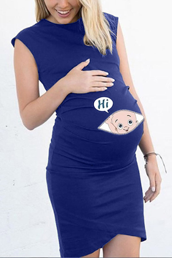 Comfortable Cartoon Cotton Fashion Maternity Dress Comfortable Cartoon Cotton Fashion Maternity Dress