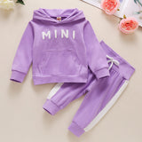 [6M-3Y] Comfortable Long-Sleeve Hoodie & Sweatpant Set