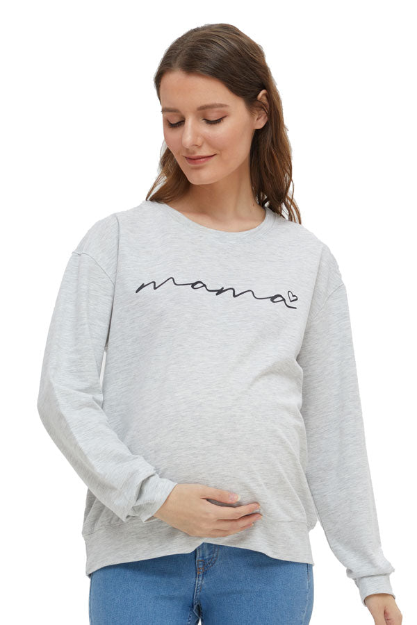 Comfortable Long Sleeves Warm Maternity Sweatshirt