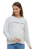 Comfortable Long Sleeves Warm Maternity Sweatshirt