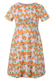 Comfortable Loose Short-Sleeved Floral Breastfeeding Dress