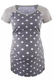 Comfortable Short-Sleeved Polka Dot Top Maternity Pajamas