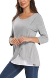 Comfy Women's Nursing Tops For Breastfeeding Maternity Shirt