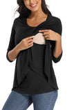 Comfy Women's Nursing Tops For Breastfeeding Maternity Shirt