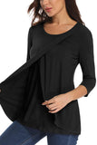 Comfy Women's Nursing Tops For Breastfeeding Maternity Shirt