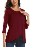 Comfy Women's Nursing Tops For Breastfeeding Maternity Shirt