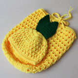 [0M-3M] Crochet Baby Pineapple Knitted Sleeping Bag Set Photoshoot Props