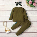 [6M-3Y] Cute Baby Letter Print Autumn Sweater Suit