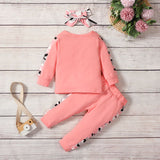 [6M-3Y] Cute Baby Letter Print Autumn Sweater Suit