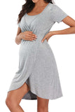 Maternity Cross Bust Breastfeeding Sleep Nightgown