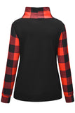 Double Nursing Top Long Sleeve Plaid Breastfeeding T-shirt