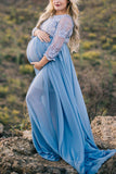 Fabulous Lace A-line Maternity Pregnancy Photoshoot Gown