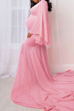 Fabulous Mermaid Sleeved Maternity Photoshoot Gown