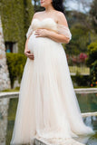 Fabulous Off-the-shoulder Sweetheart Pregnancy Photoshoot Dress