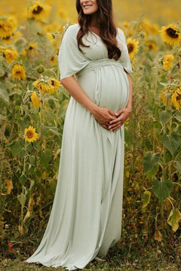 Fashion Casual A-line Maternity Dress Bridesmaid Gown Fashion Casual A-line Maternity Dress Bridesmaid Gown