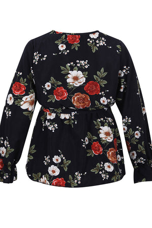 Fashion Floral Belt Maternity Nursing Tops