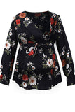 Fashion Floral Belt Maternity Nursing Tops