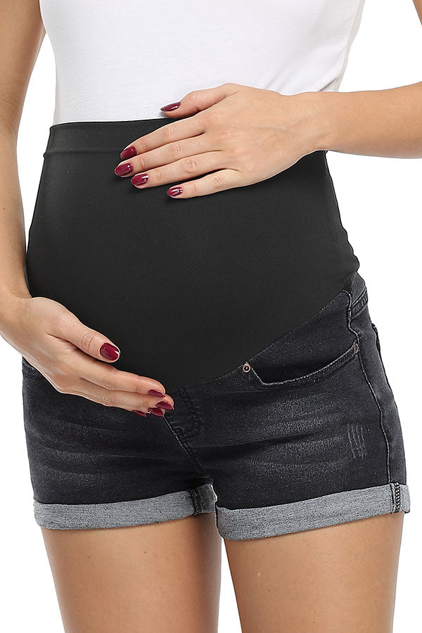 Fashion Maternity Denim Shorts Pregnancy Pants